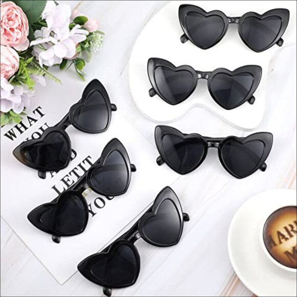 Heart Shaped Sunglasses Retro Glasses for Wedding Party main image 4